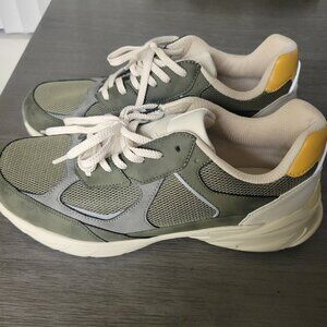 Zara Chunky Olive / Yellow Sneakers Size 10.5 / 43 EU Men's